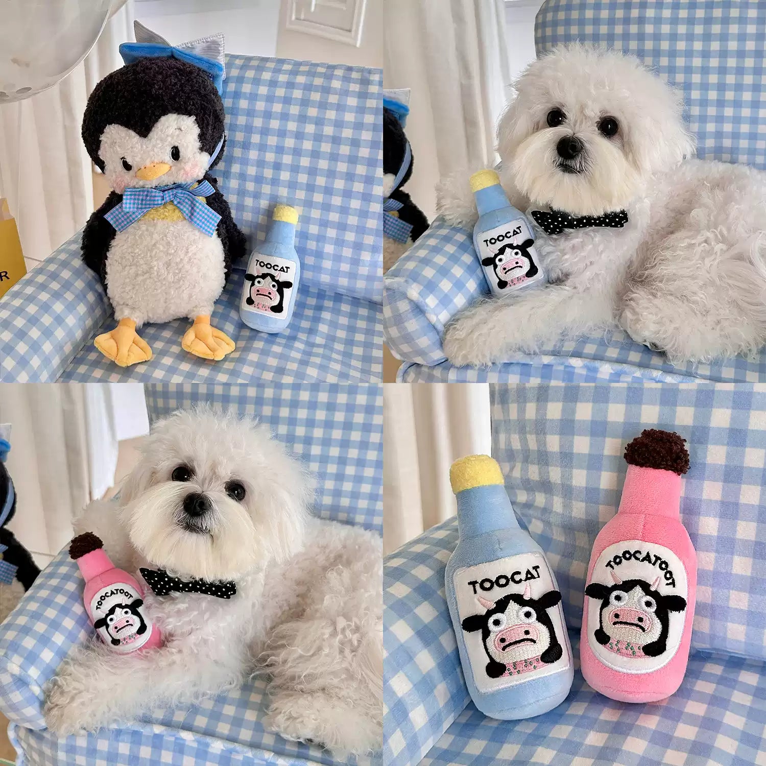 TOOCAT Bottle-Shaped Interactive Squeaky Dog Toy