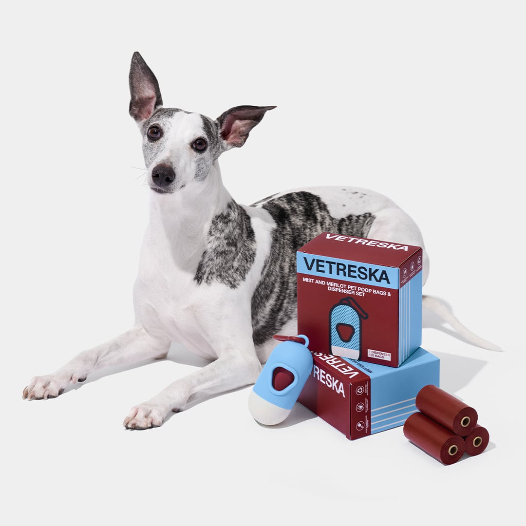 Vetreska未卡 迷雾梅洛系列 狗狗拾便袋套装 香味粑粑袋 垃圾袋文明遛狗必备 玫瑰与琥珀香
