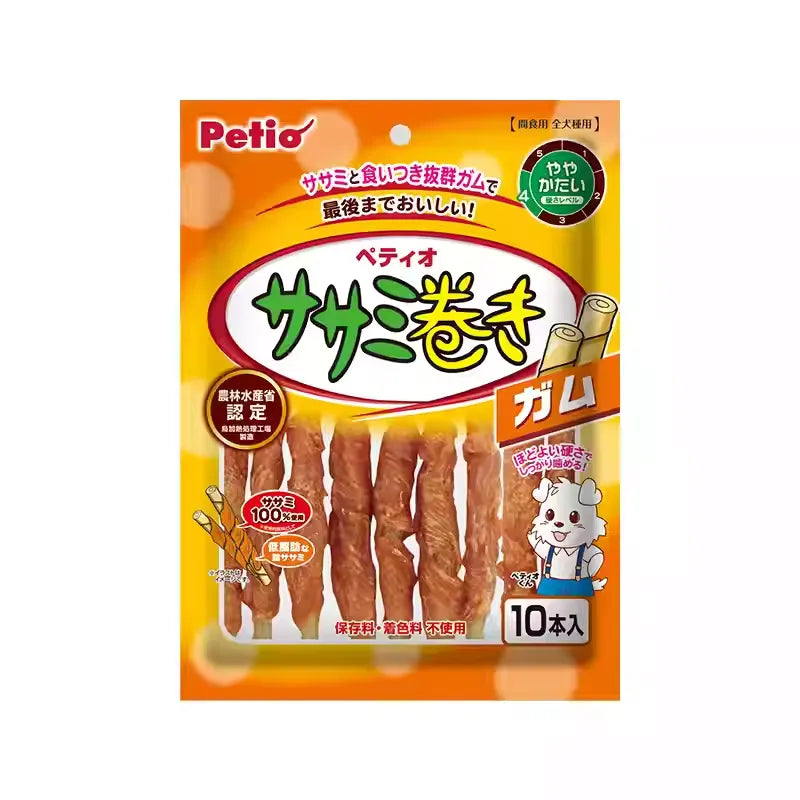 Petio Medium Dental Sticks For Dog - Chicken & Wrapped Beef Tendon