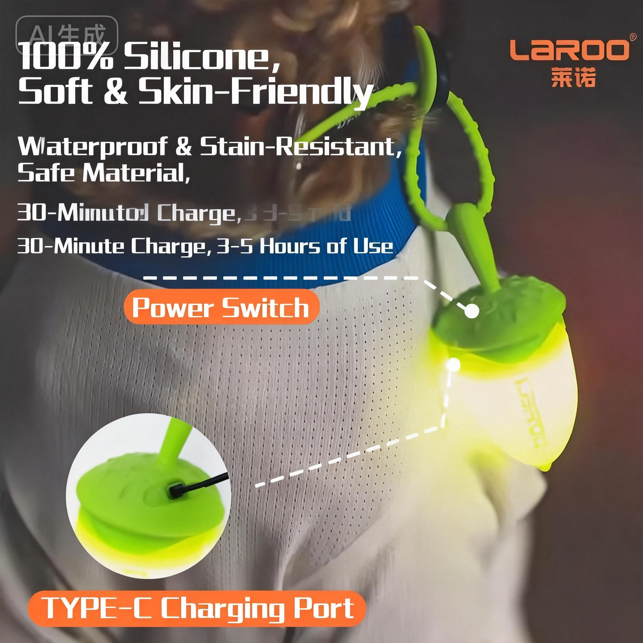 Laroo LED Dog Collar Light – Safety Pendant for Dogs