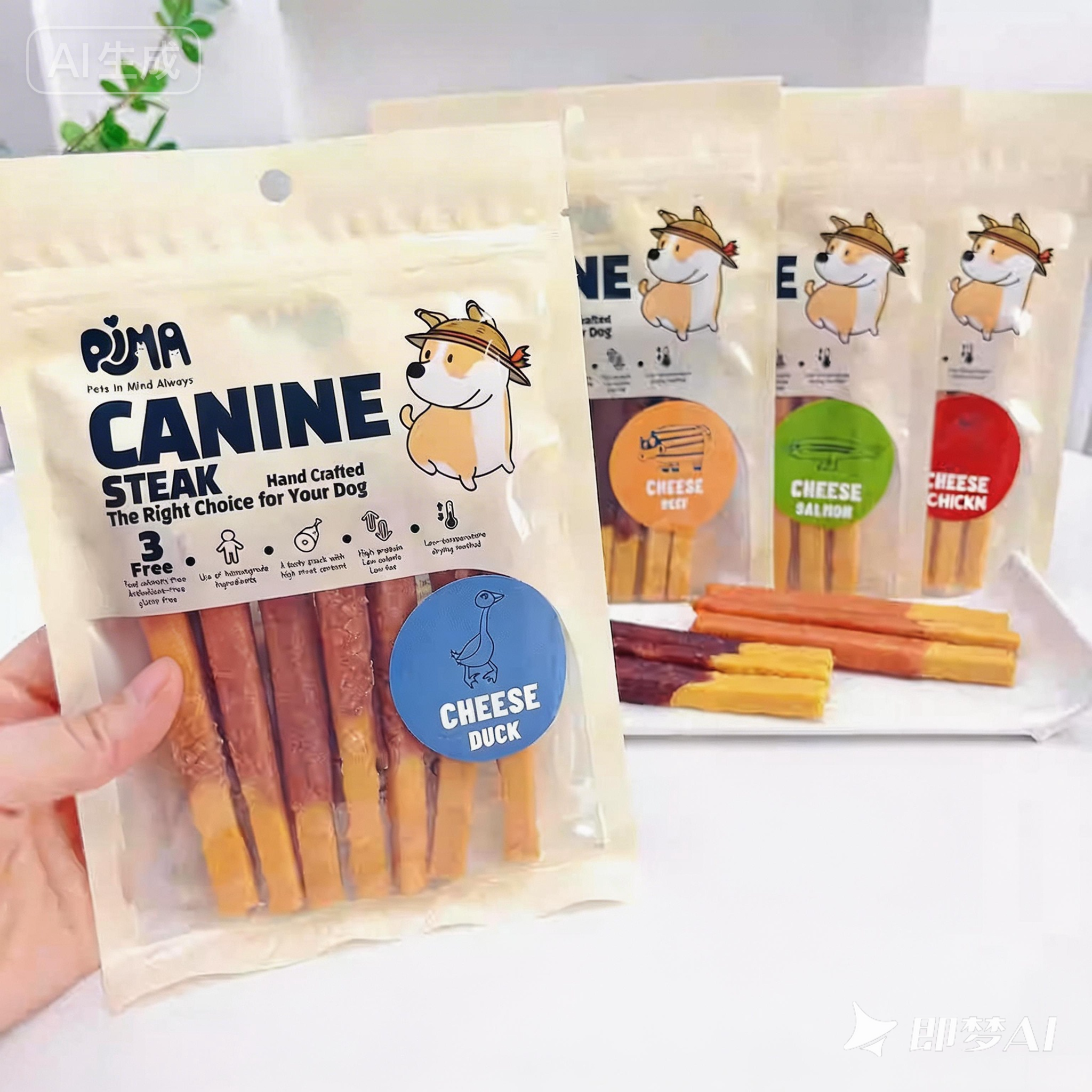 PIMA Cheese Fries Wrapped with Meat - Dog Chew Treats