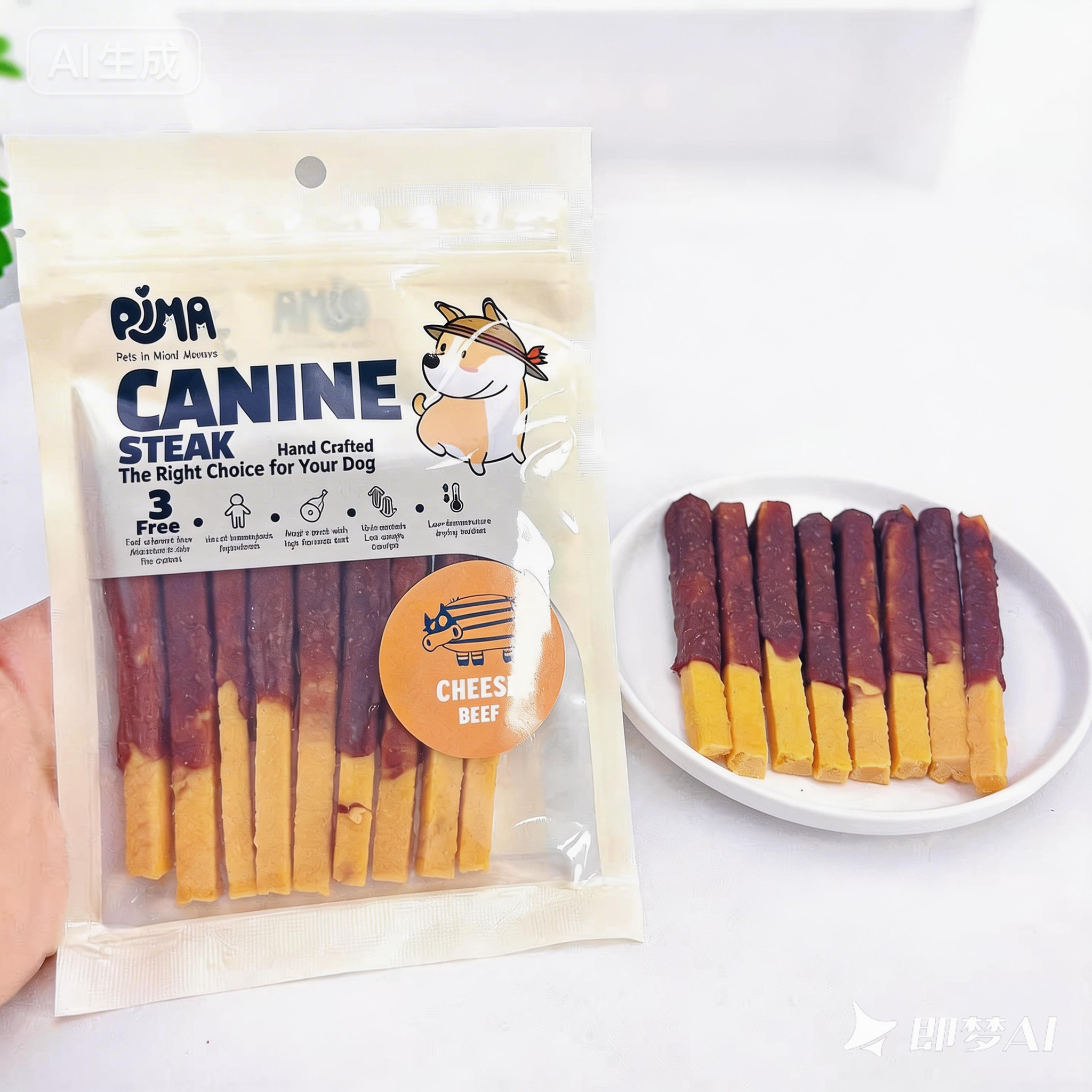PIMA Cheese Fries Wrapped with Meat - Dog Chew Treats