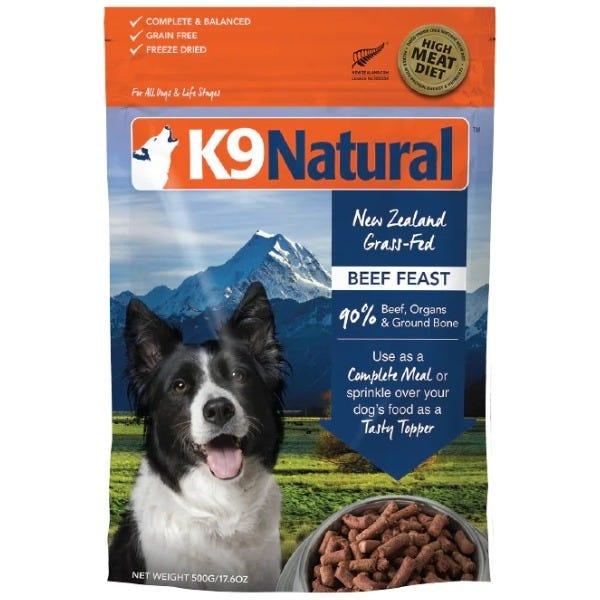 K9 Natural 狗狗主食冻干90%鲜肉配方 500g 五种口味可选 - Maokidspet