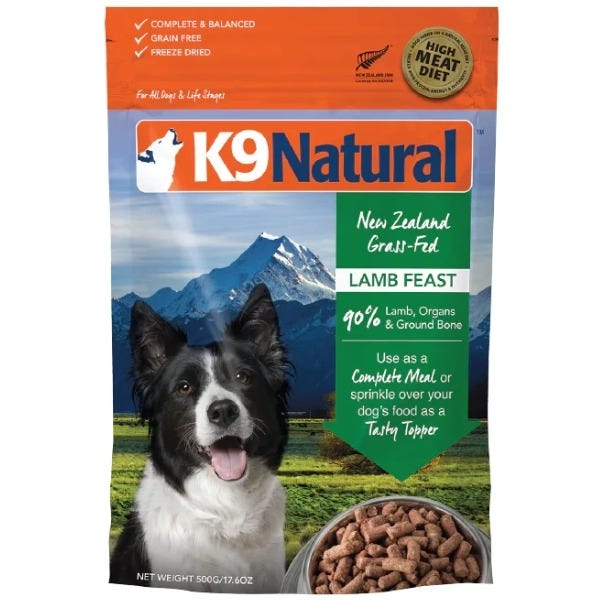 K9 Natural Freeze Dried Lamb Feast Dog Food