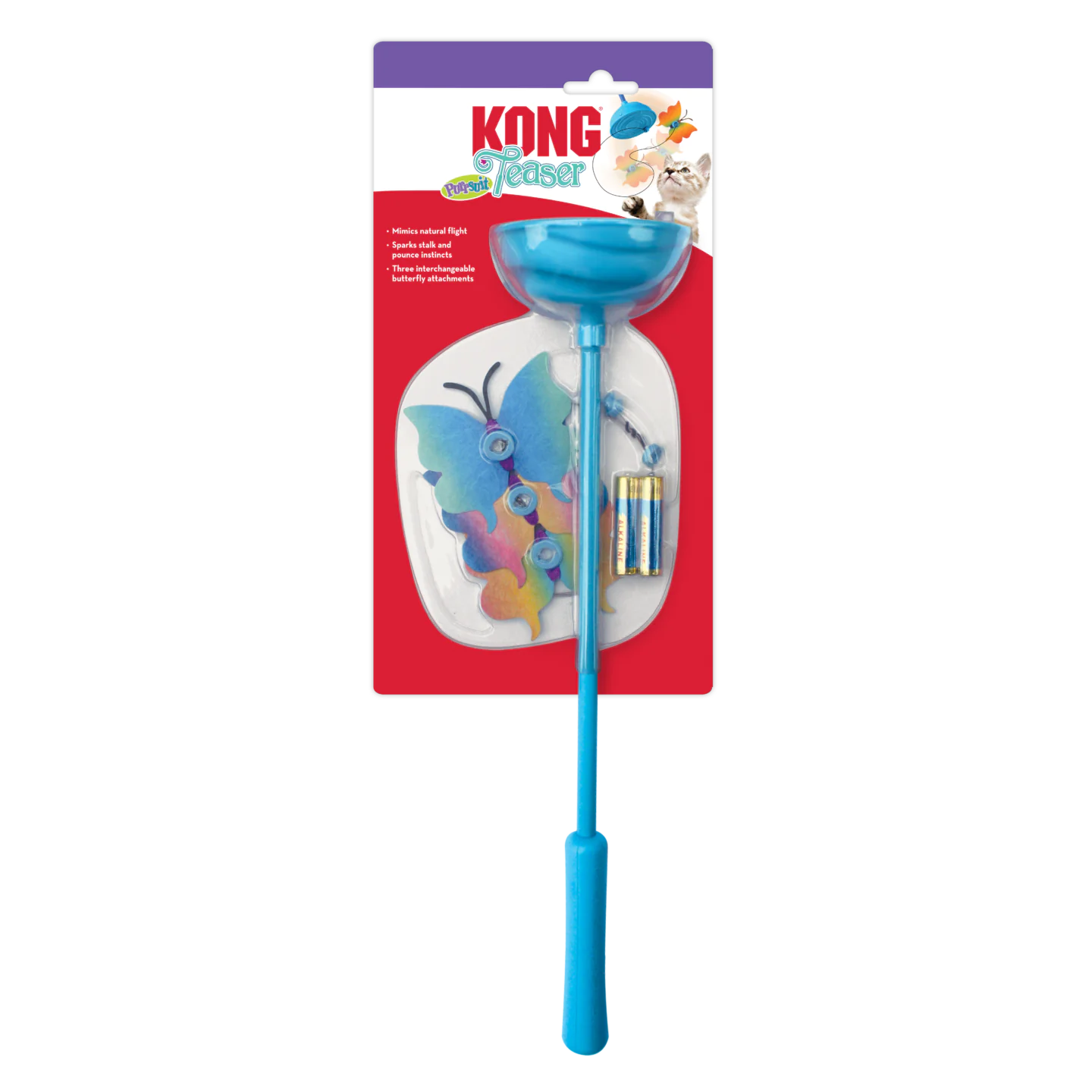 KONG 外星飞船磨牙逗猫棒 内含猫薄荷 日常啃咬互动磨牙玩具