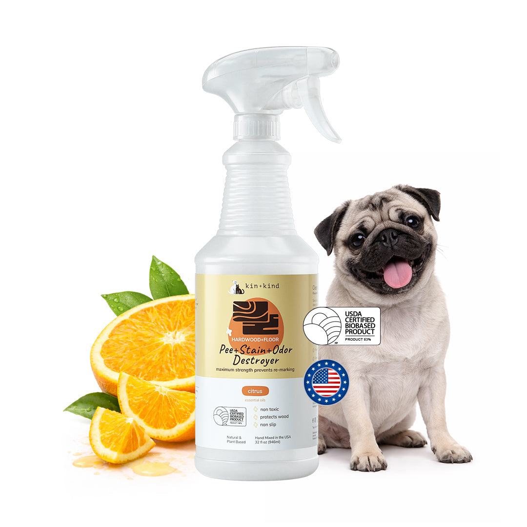 Kin + Kind Pee+Stain+Odor Destroyer (Hardwood + Floor) - Citrus - 32oz