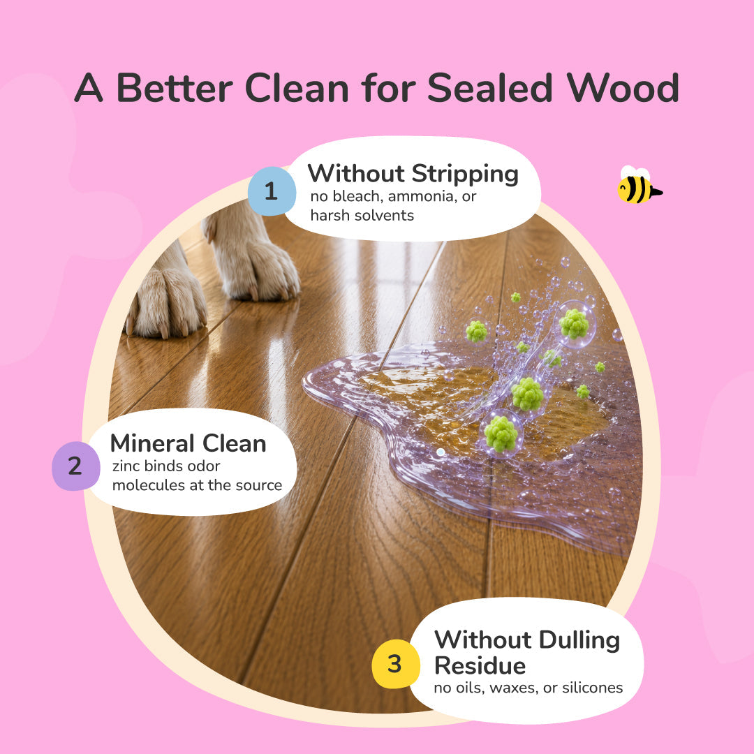 Kin + Kind Pee+Stain+Odor Destroyer (Hardwood + Floor) - Citrus - 32oz