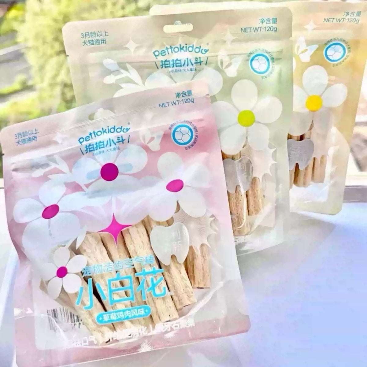 Pettokiddo - Freeze-Dried Dental Cleaning Sticks for Dogs & Cats (12 sticks)