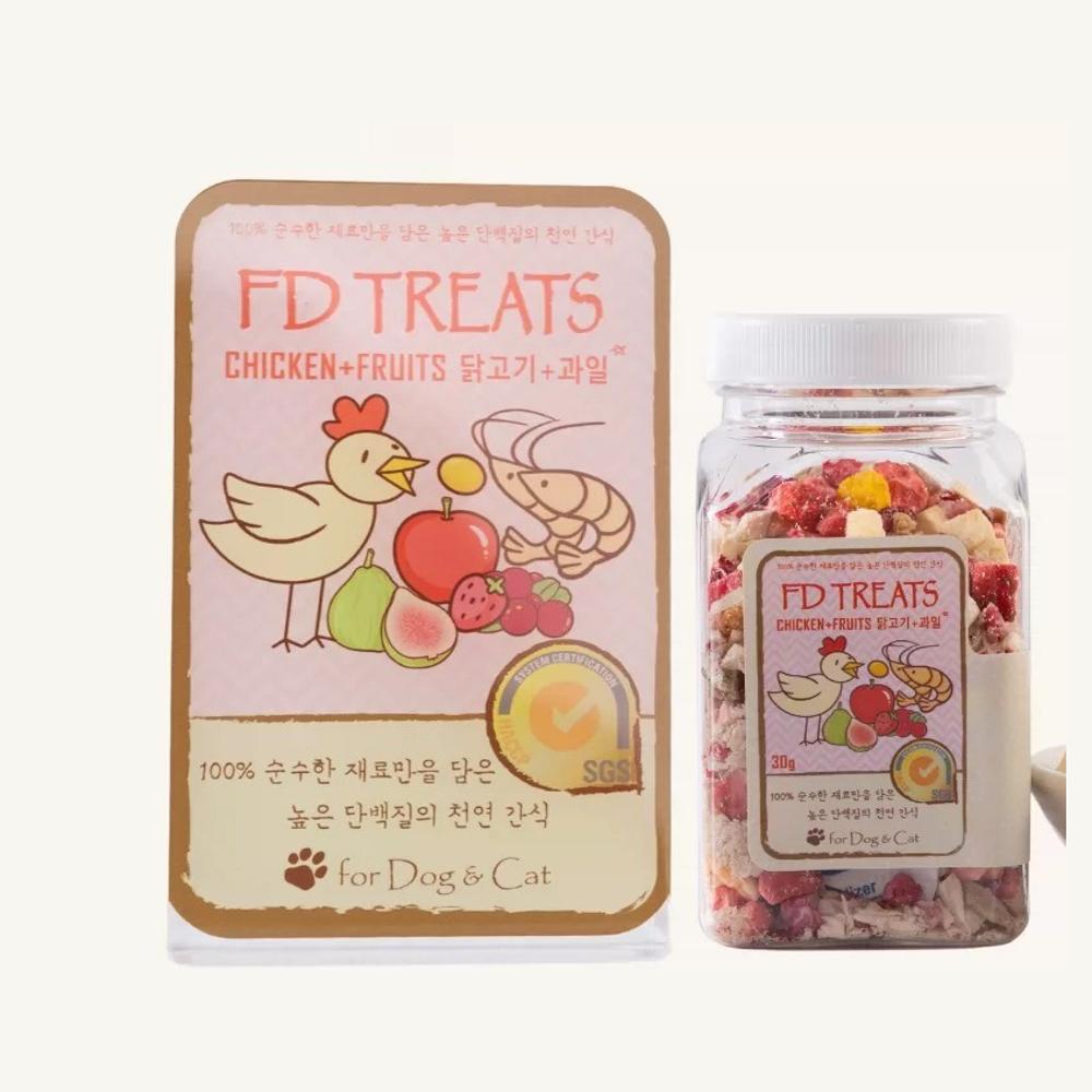 FD TREATS Freeze-dried Pet Treats - Chicken & Fruits