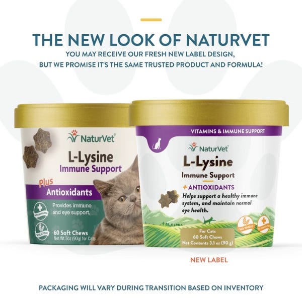 NaturVet L-Lysine Immune Support Cat Soft Chews - 3oz