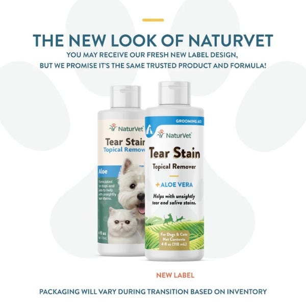 NaturVet Tear Stain Topical Remover For Dog & Cat - 4oz