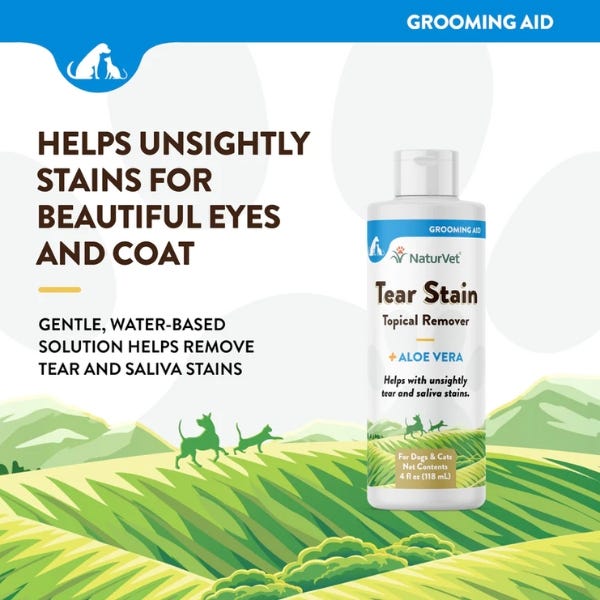 NaturVet Tear Stain Topical Remover For Dog & Cat - 4oz