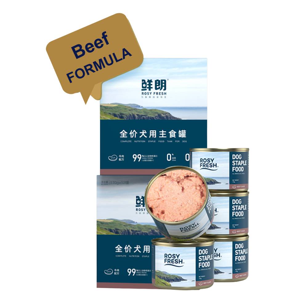 Rosy Fresh Beef Recipe Dog Wet Food - 170g*4cans