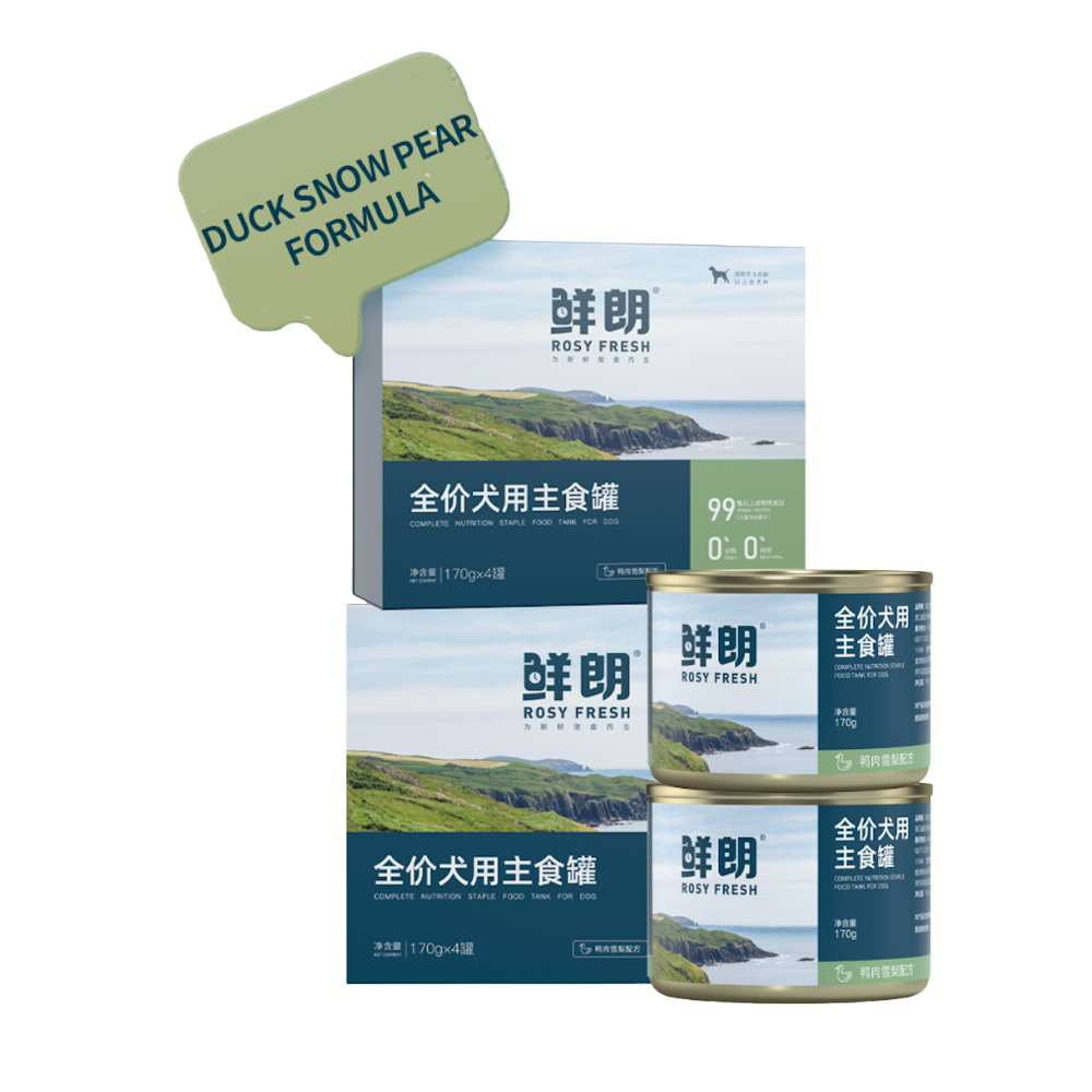 Rosy Fresh Duck & Pear Recipe Dog Wet Food - 170g*4cans