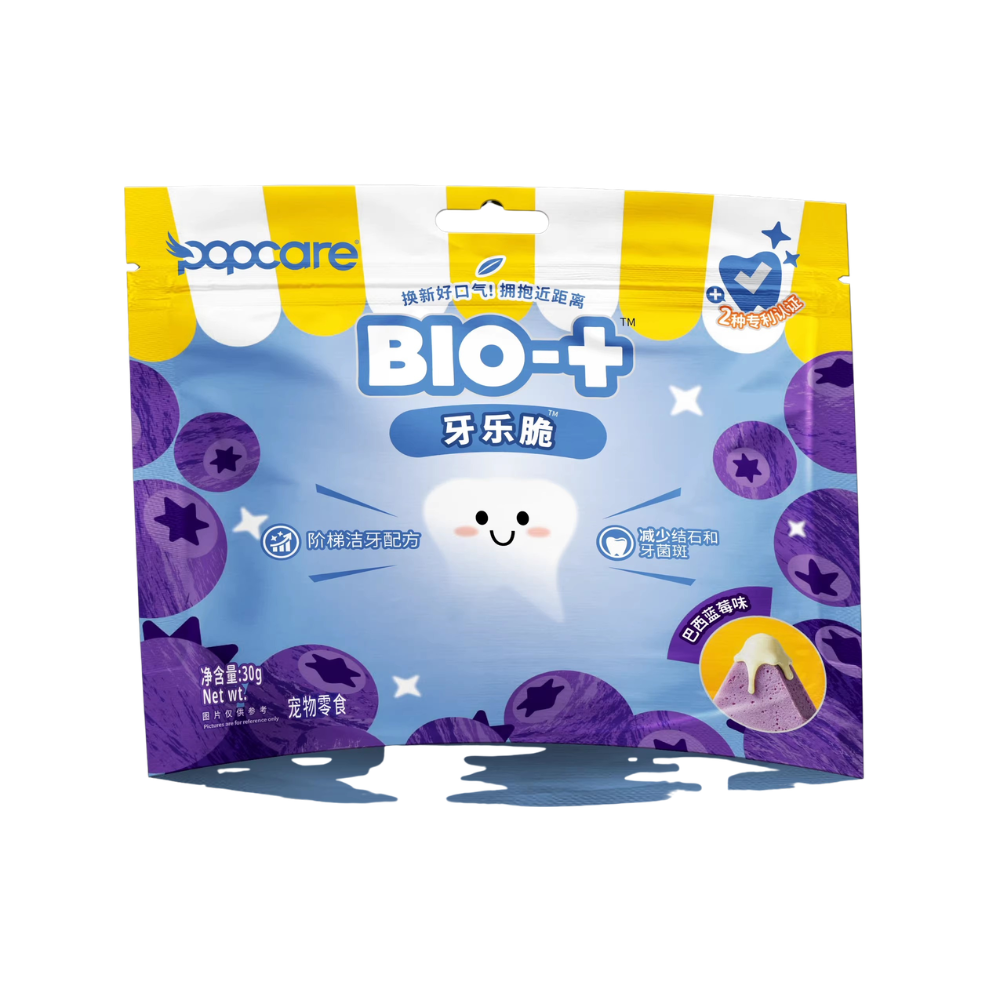 Popcare泡泡可儿 牙乐脆洁齿冻干 添加益生元 磨牙洁牙冻干 犬猫通用 四口味可选
