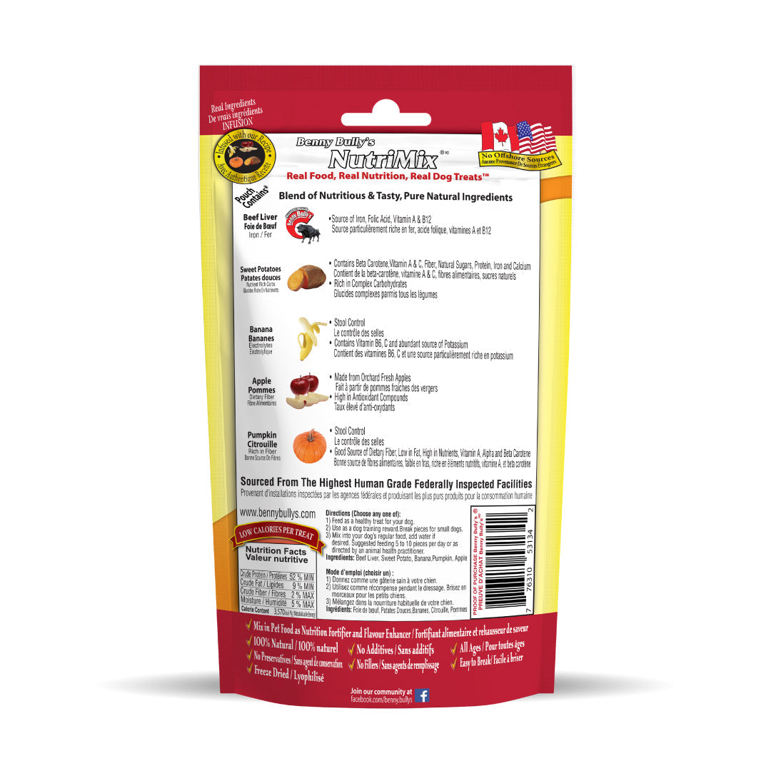 Benny Bullys Beef Liver Plus Nutrimix Dog Treat - 58g