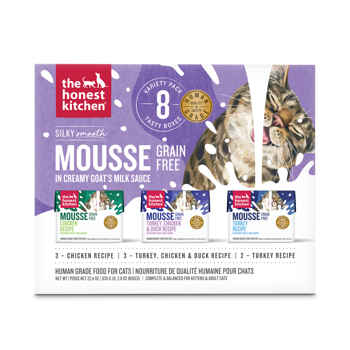 The Honest Kitchen Cat Mousse in Goat's Milk Variety 8-Pack