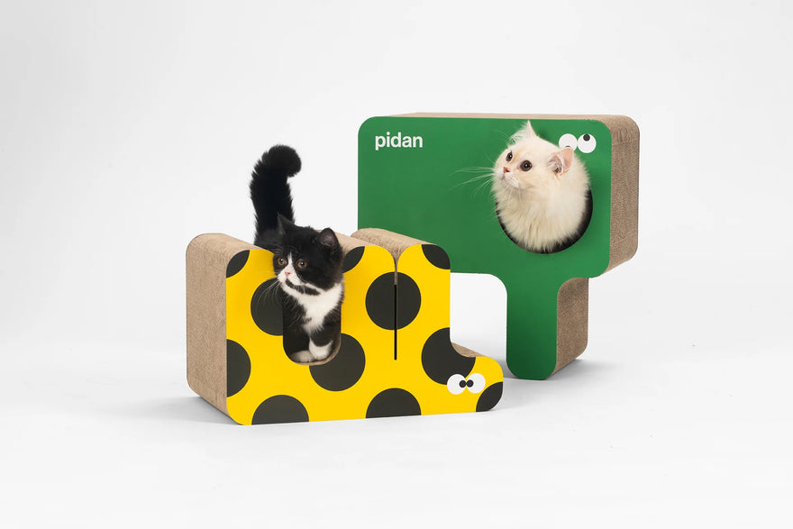 pidan cat scratching board set monster 2 in 1 corrugated cardboard scratching board cat bed claw sharpener cat toy pet supplies