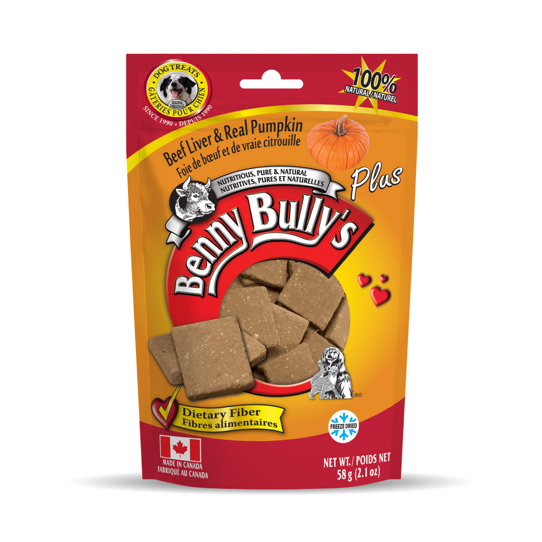 Benny Bullys Beef Liver Plus Pumpkin Dog Treat - 58g