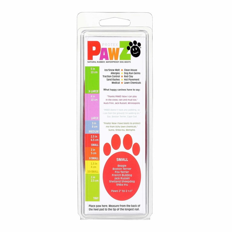 PawZ Rubber Dog Boots for Small Paws