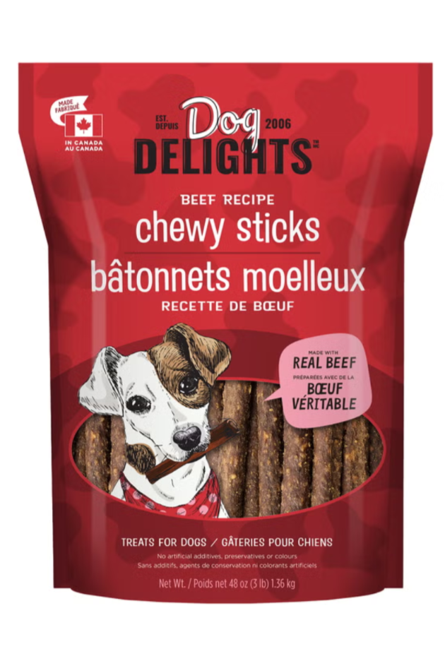 Dog Delights Chewy Beef Sticks, 1.36 kg
