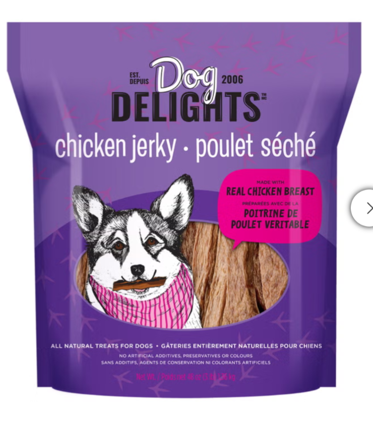 Dog Delights Chicken Jerky, 1.36kg (3 lb.)