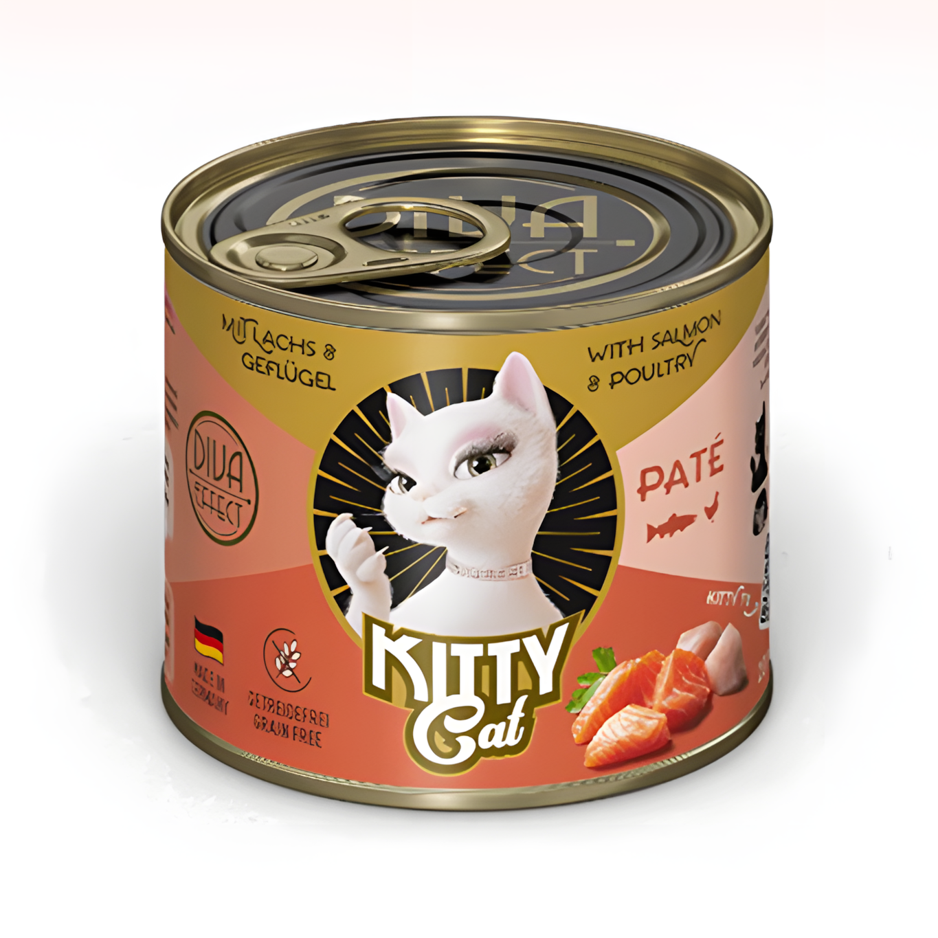 KittyCat Cat Wet Food - Salmon & Poultry 200g