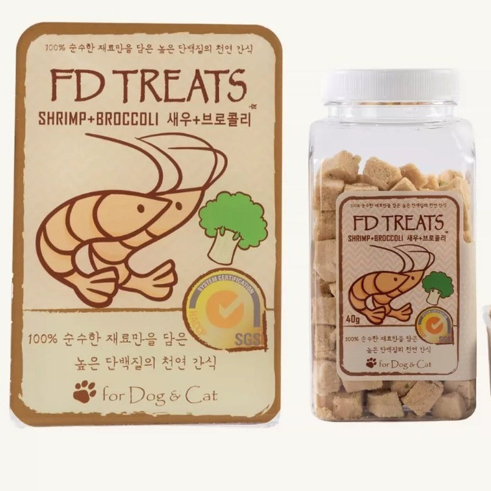 FD TREATS Freeze-dried Pet Treats - Shrimp & Broccoli