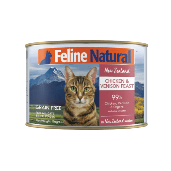 K9 Feline Natural 鸡肉鹿肉配方罐头 99%鲜肉配方 肉泥质地 6oz*4罐 - Maokidspet