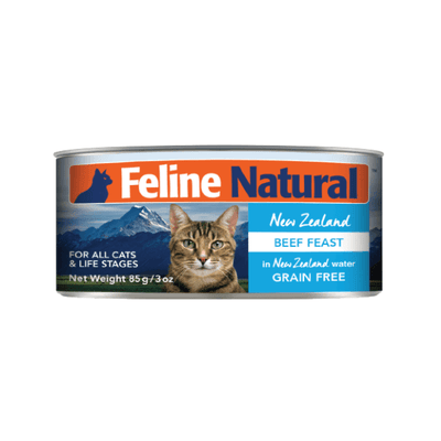 K9 Feline Natural 牛肉配方罐头 98%鲜肉配方 肉泥质地 6oz*4罐 - Maokidspet