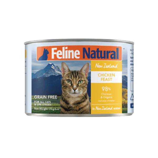 K9 Feline Natural 鸡肉配方罐头 98%鲜肉配方 肉泥质地 6oz*4罐 - Maokidspet