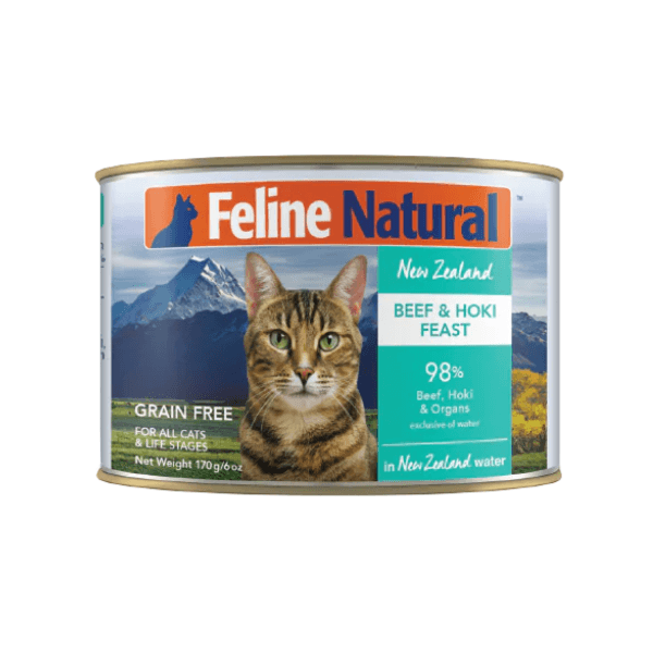 K9 Feline Natural 牛肉鳕鱼配方罐头 98%鲜肉配方 肉泥质地 6oz*4罐 - Maokidspet