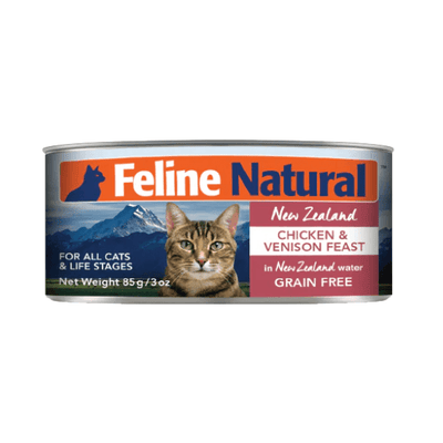 K9 Feline Natural 鸡肉鹿肉配方罐头 99%鲜肉配方 肉泥质地 6oz*4罐 - Maokidspet