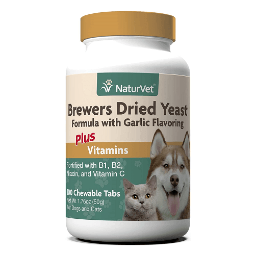 NaturVet Brewers Dried Yeast With Garlic Chewable Tablets - 100ct