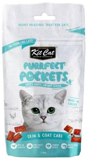 Kit Cat Purrfect Pockets Skin and Coat Care Cat Treat 60g