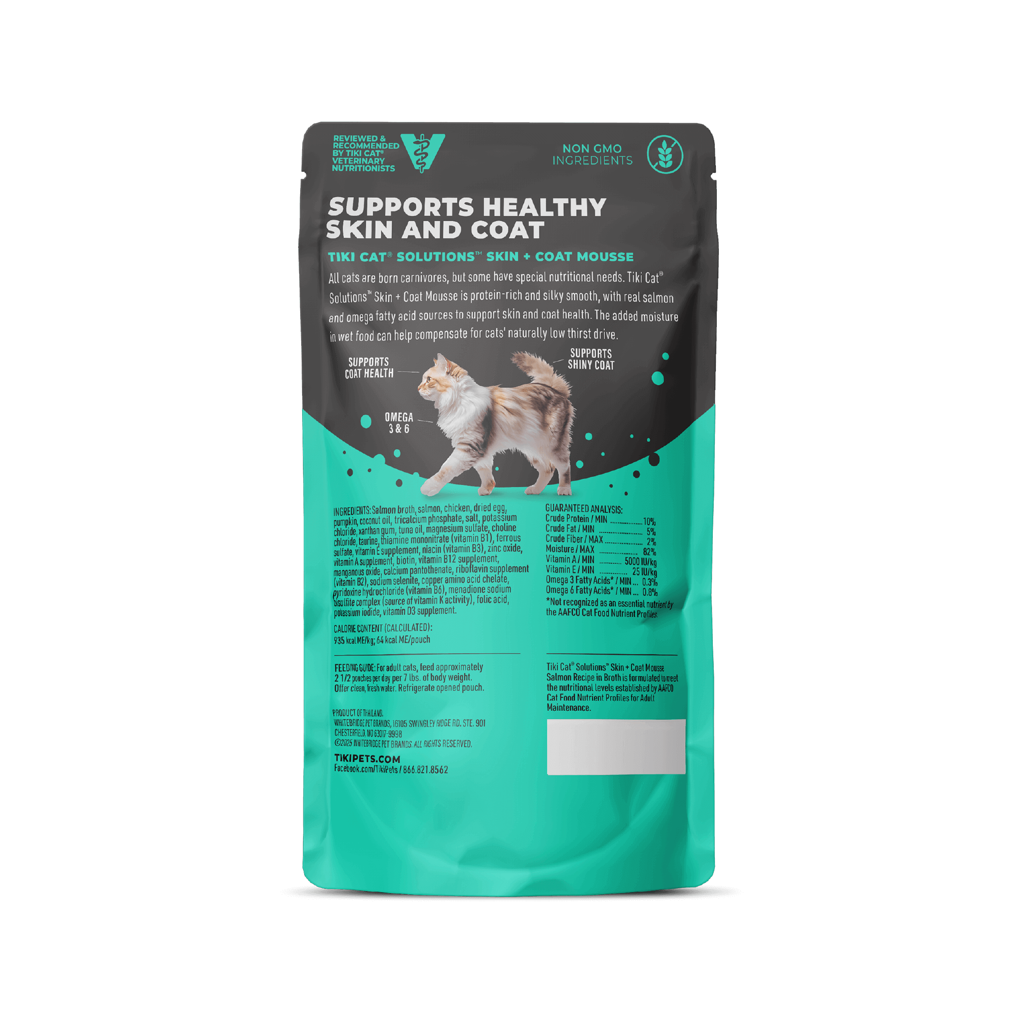 Tiki Cat Solutions™ Skin & Coat Mousse: Salmon Recipe Cat Wet Food