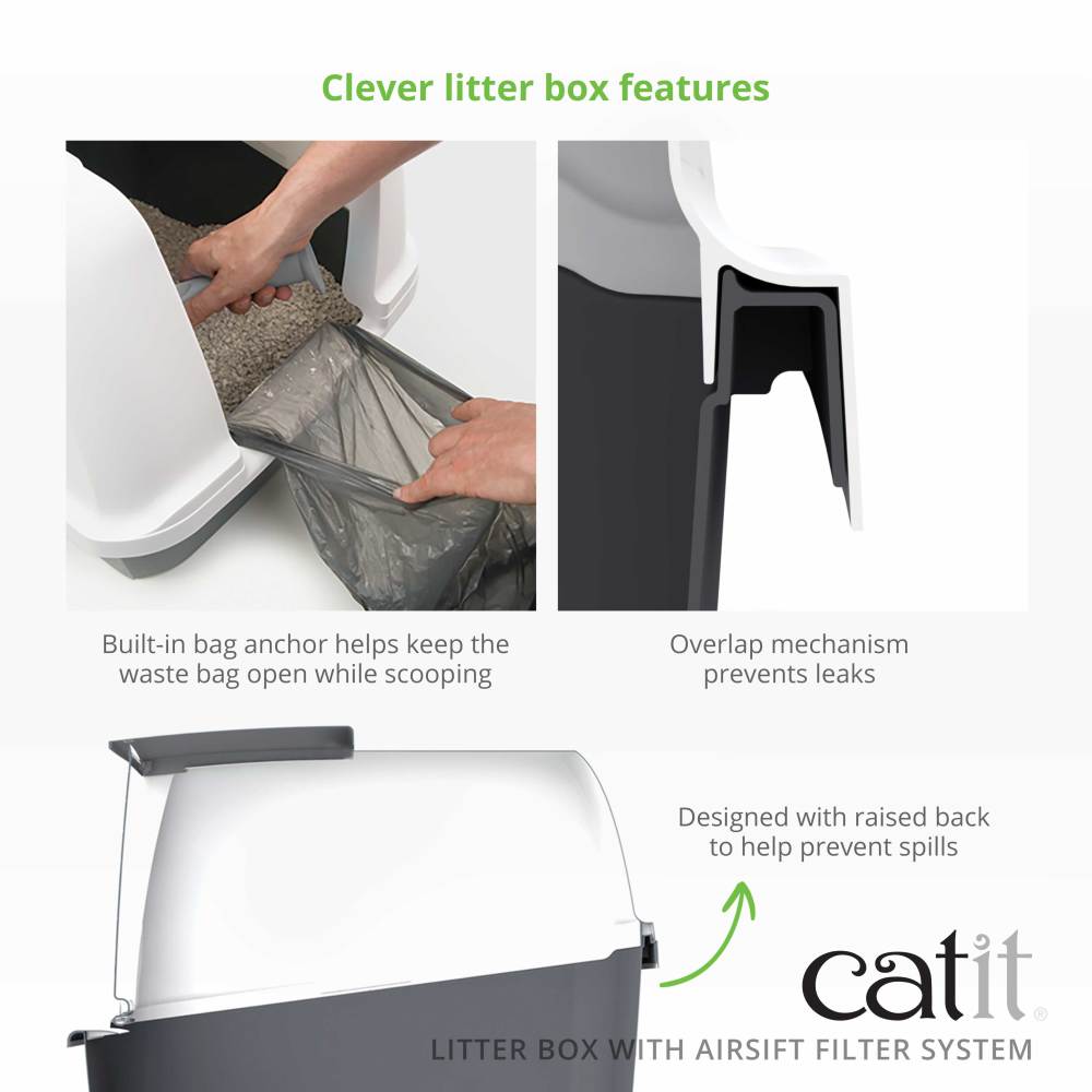 Catit Litter Box with Airsift Filter System - Regular