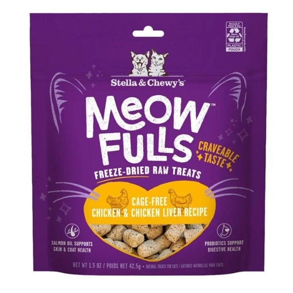 Stella & Chewy's Meowfulls Cat Treat - Chicken & Chicken Liver - 1.5oz