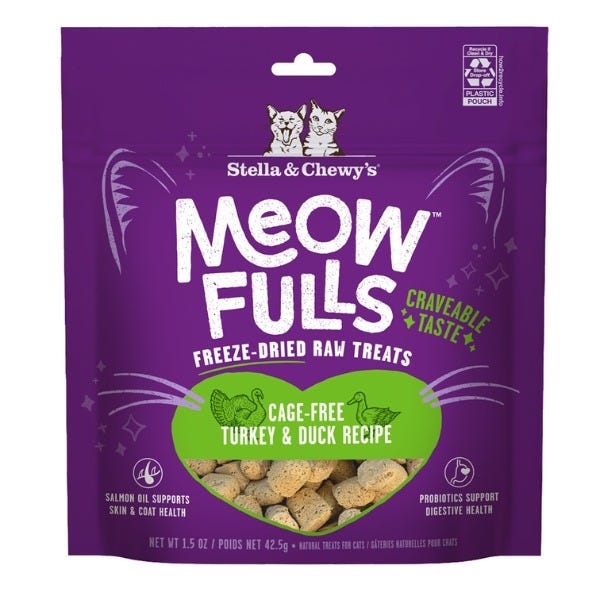 Stella & Chewy's Meowfulls Cat Treat - Turkey & Ducks - 1.5oz