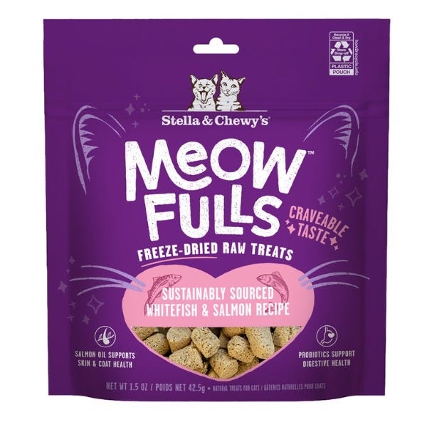 Stella & Chewy's Meowfulls Cat Treat - Whitefish & Salmon - 1.5oz