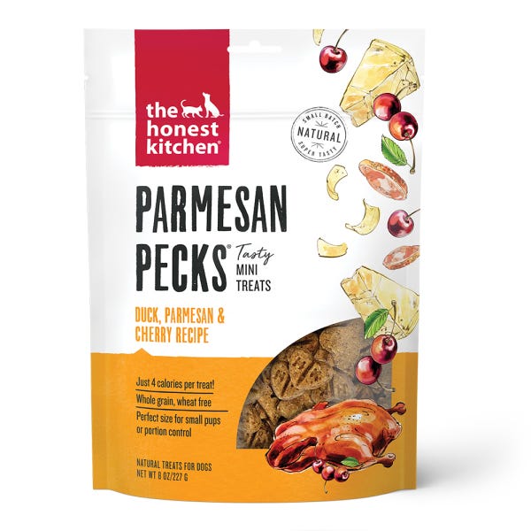 The Honest Kitchen Parmesan Pecks Dog Treats - Duck, Parmesan & Cherry Recipe