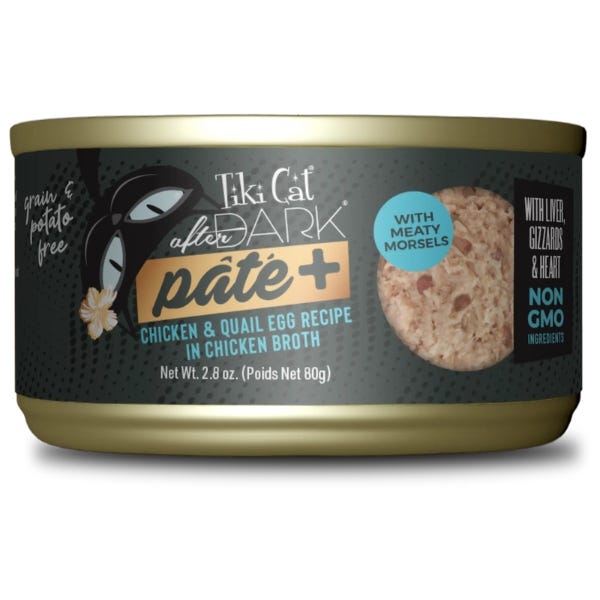 Tiki Cat After Dark Pate+ Wet Cat Food - Chicken & Quail Egg