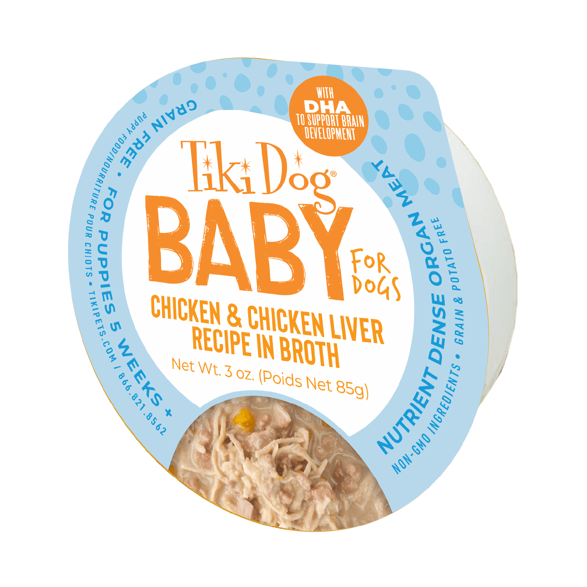 Tiki Dog Baby Whole Foods Chicken & Chicken Liver Recipe in Broth
