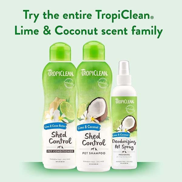 TropiClean Lime & Coconut Deodorizing Spray For Dog & Cat - 8oz