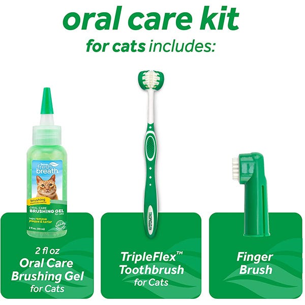 Tropiclean Fresh Breath Oral Care Kit for Cats