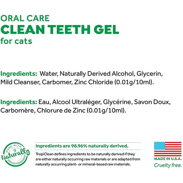 TropiClean Fresh Breath Gel for Cats - 2oz