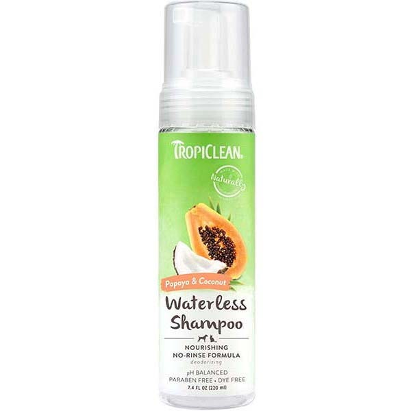 Tropiclean Papaya and Coconut Foaming Waterless Shampoo - 7.4oz