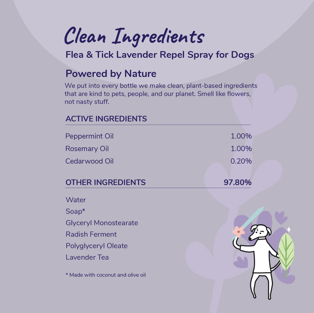 Kin + Kind Flea & Tick Protect Spray For Dog - Lavender - Maokids Pet