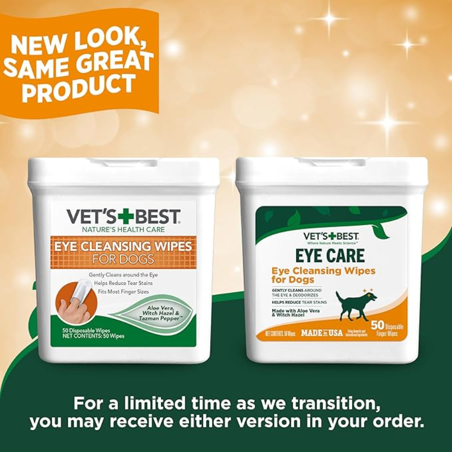 Vet's Best Eye Finger Wipes For Tear Stains For Dogs & Cats