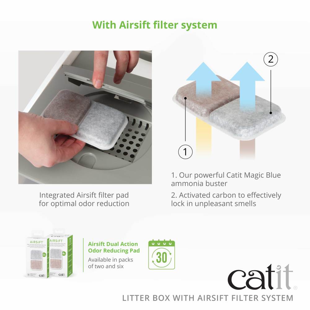 Catit Litter Box with Airsift Filter System - Regular